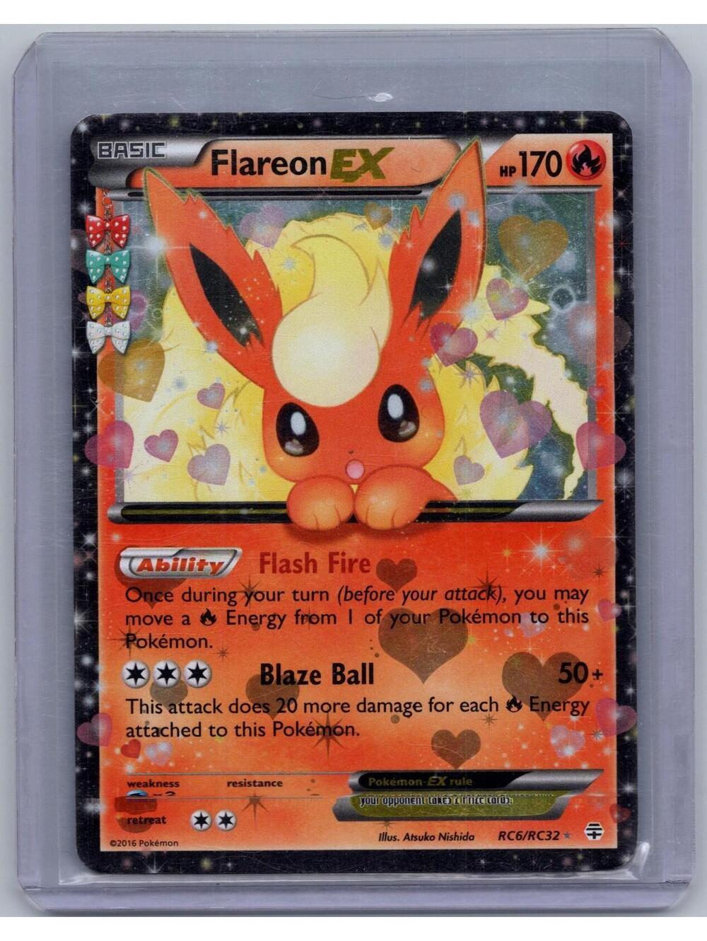 FLAREON EX RC6/RC32 HOLO EX RARE GENERATIONS POKEMON HOLO NM/M